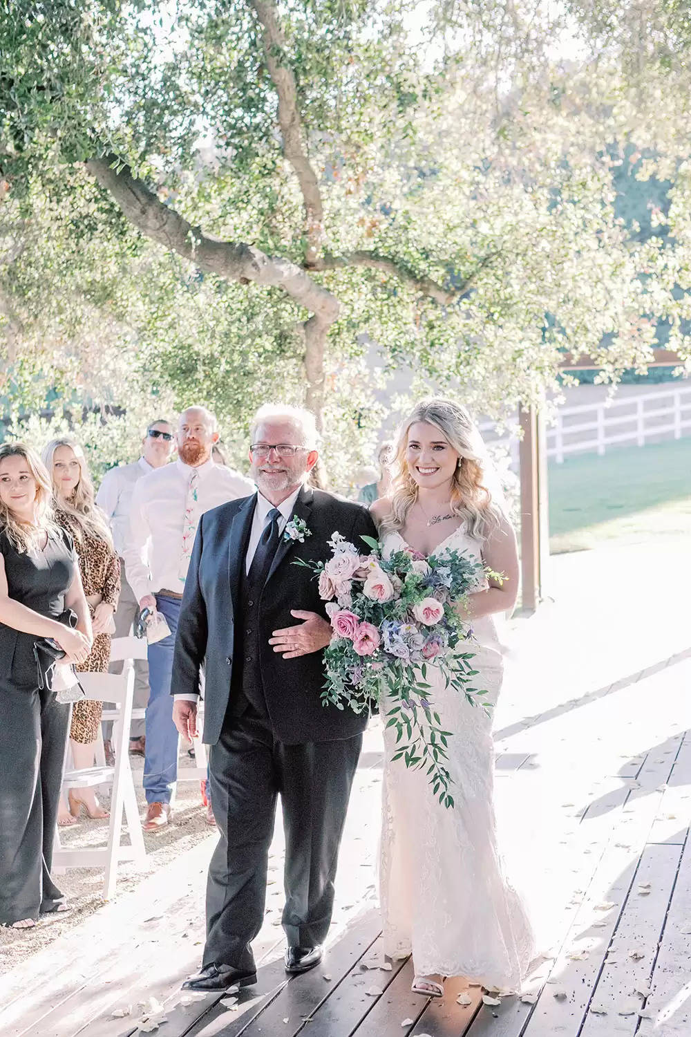 Romantic Woodland Marriage ceremony With Cloche Centerpieces & Lavender Blooms ⋆ Ruffled