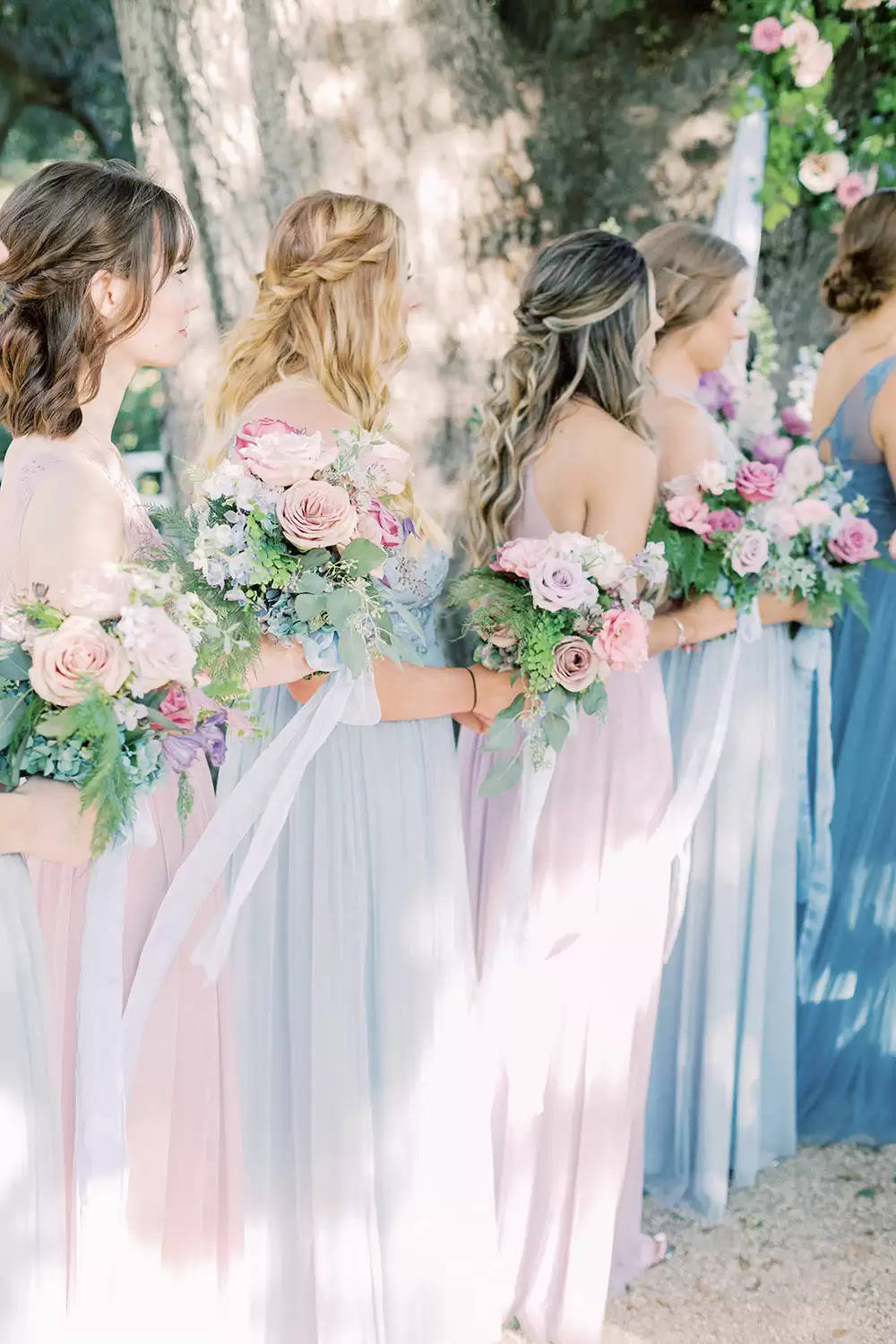 Romantic Woodland Marriage ceremony With Cloche Centerpieces & Lavender Blooms ⋆ Ruffled