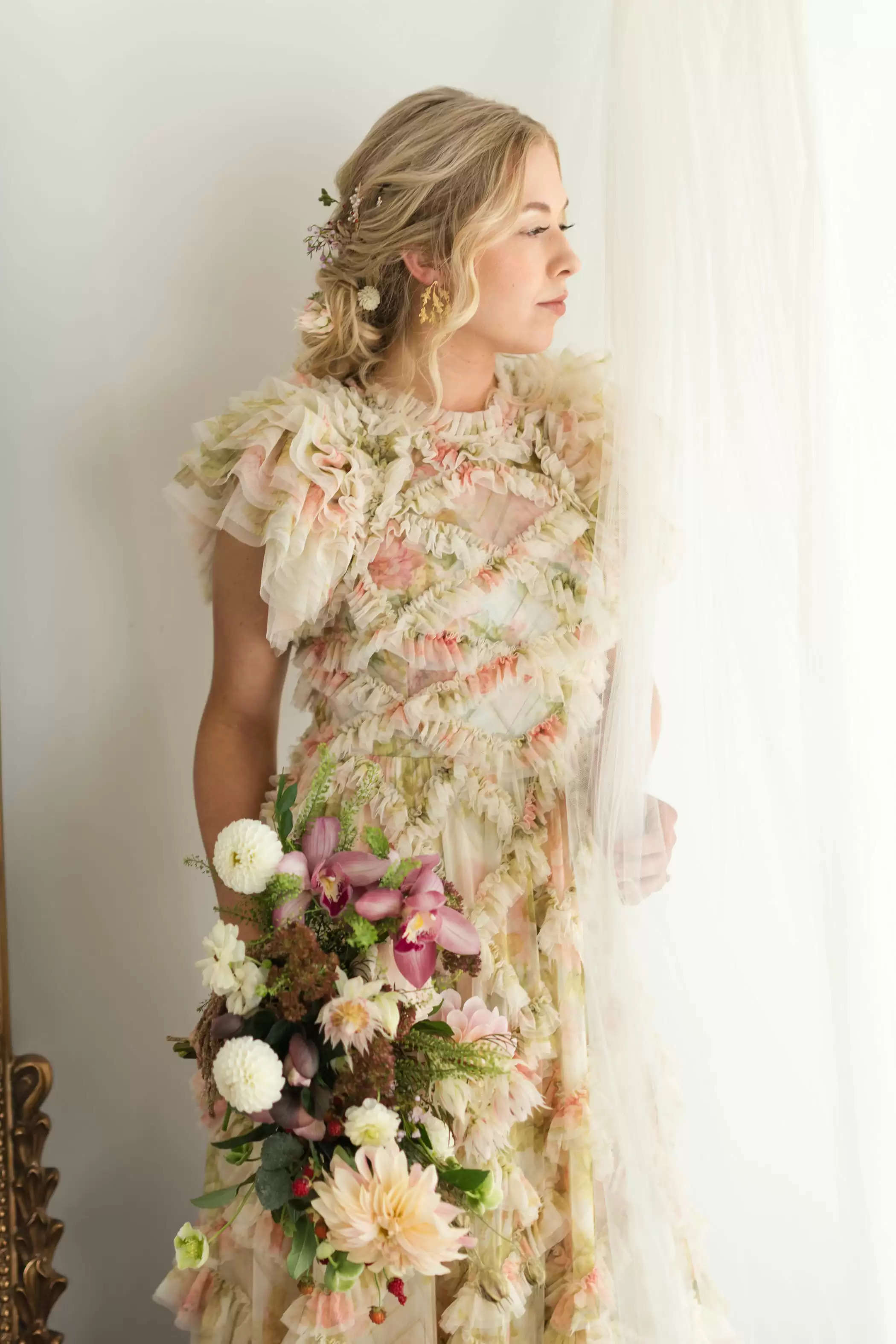 The Bride Wore A Floral Costume For This Fairytale Forest Wedding ceremony in North Georgia