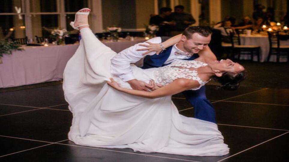 The Wedding ceremony Gown Bustle - Night time Music DJ