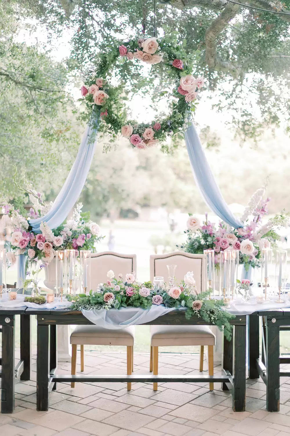 Romantic Woodland Marriage ceremony With Cloche Centerpieces & Lavender Blooms ⋆ Ruffled