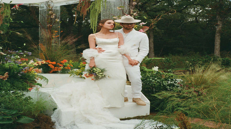 An Eclectic, Ethereal Backyard Marriage ceremony in Austin with a Disco Cowboy Reception
