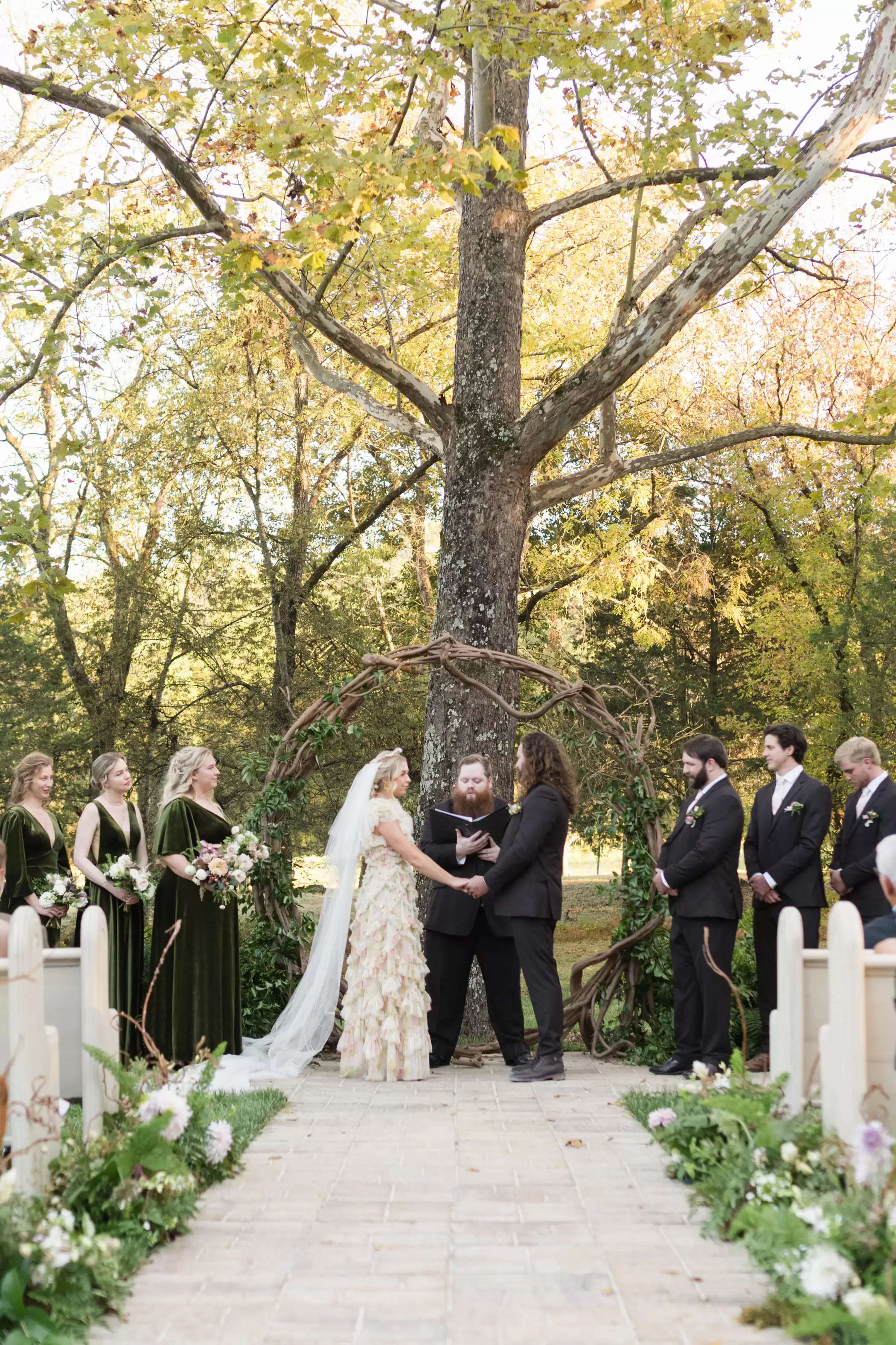 The Bride Wore A Floral Costume For This Fairytale Forest Wedding ceremony in North Georgia