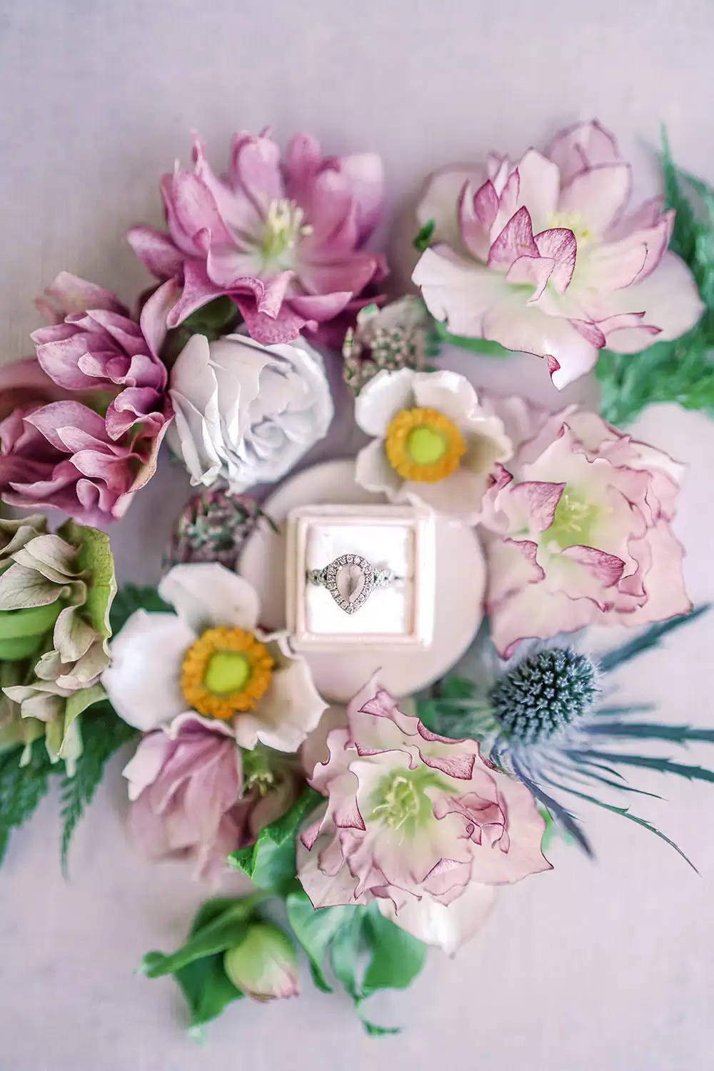 Romantic Woodland Marriage ceremony With Cloche Centerpieces & Lavender Blooms ⋆ Ruffled