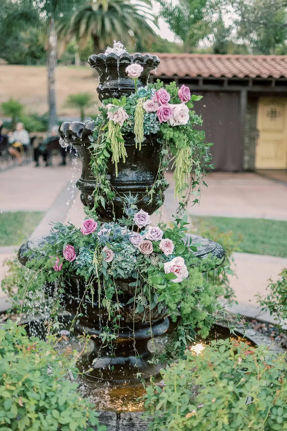 Romantic Woodland Marriage ceremony With Cloche Centerpieces & Lavender Blooms ⋆ Ruffled