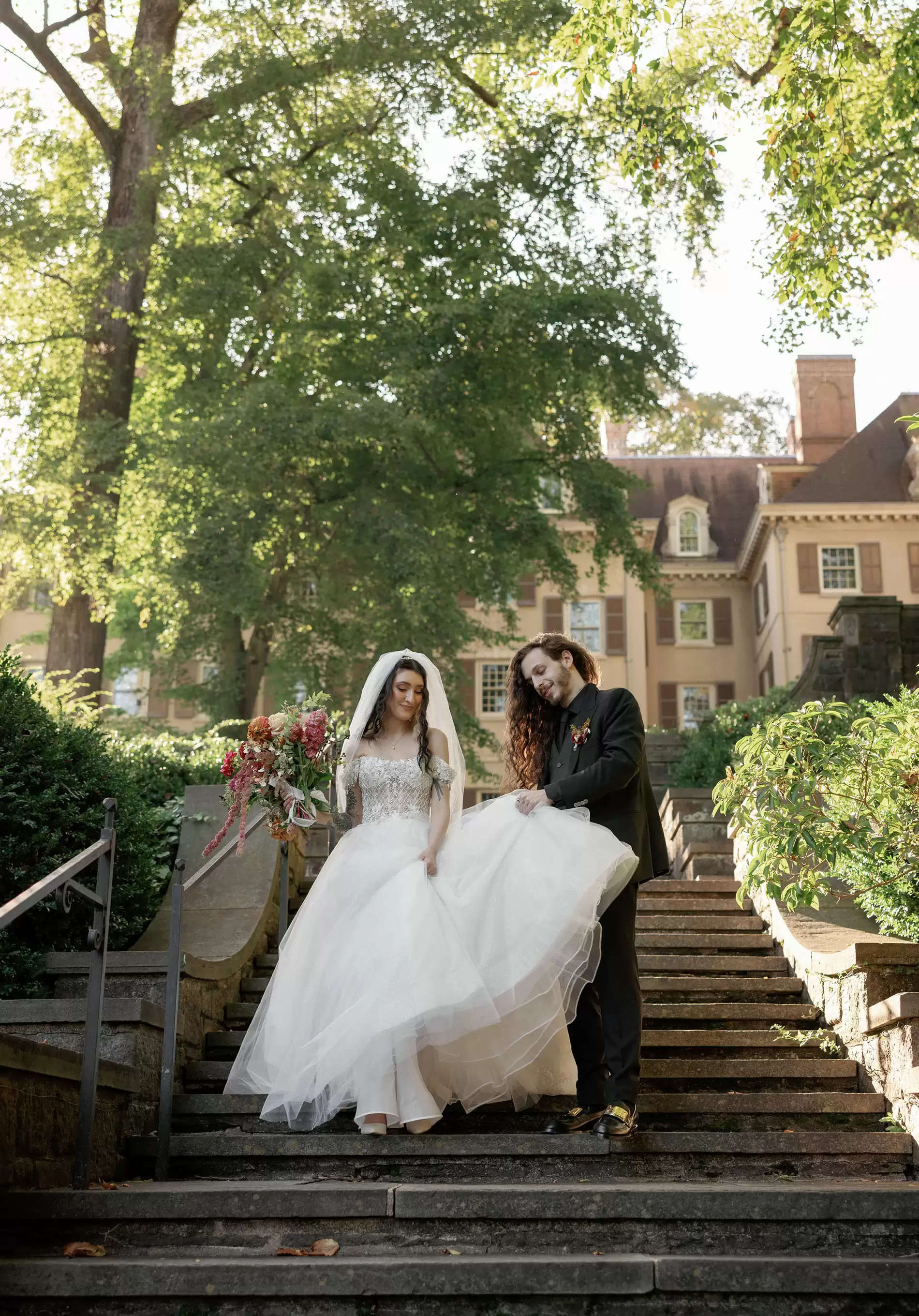 Ethereal Class + Edge for Two DJs' Fall Fairytale Wedding ceremony