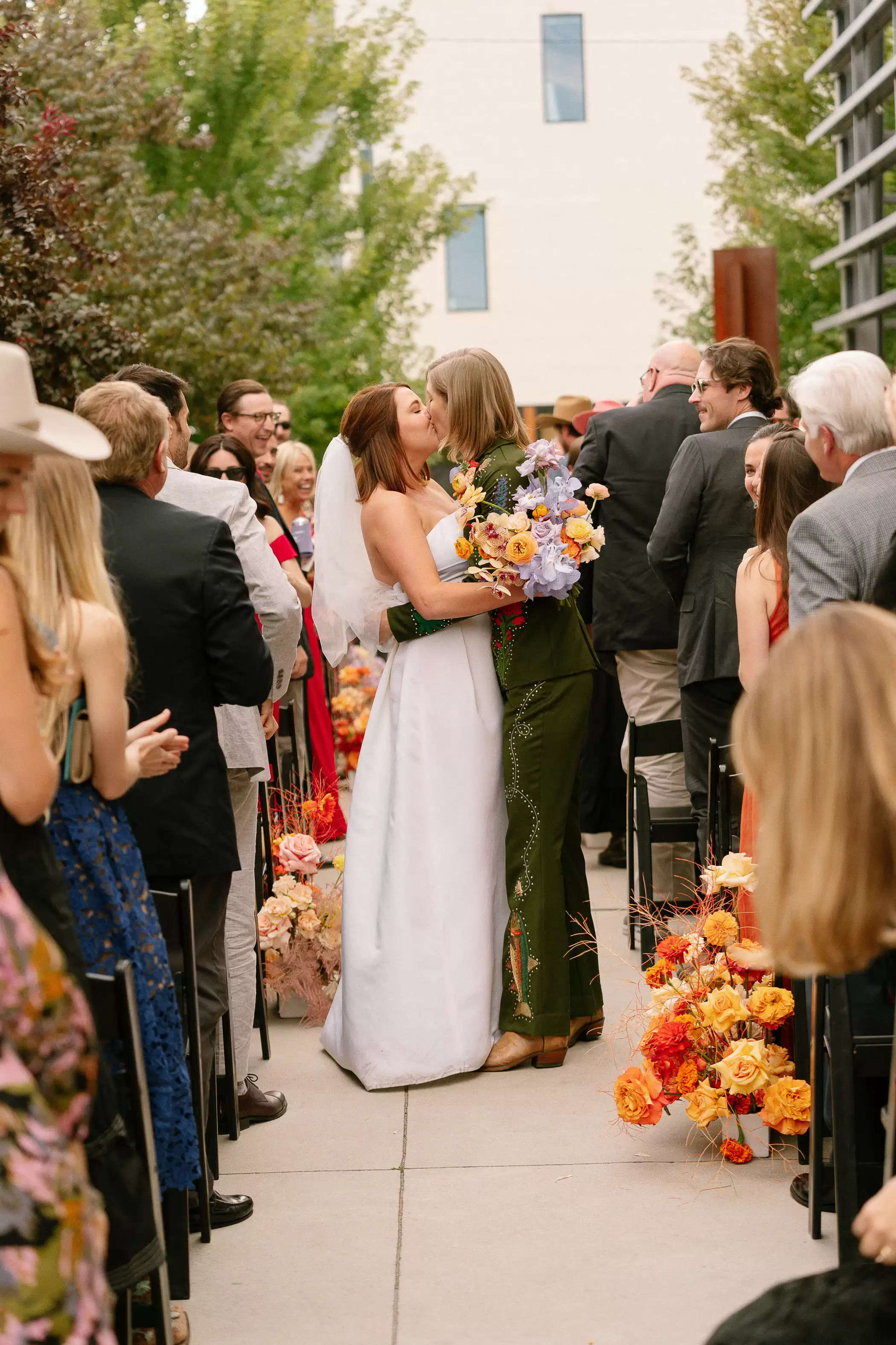 A Dreamy Disco Cowboy Marriage ceremony in a Denver, Colorado Artwork Gallery