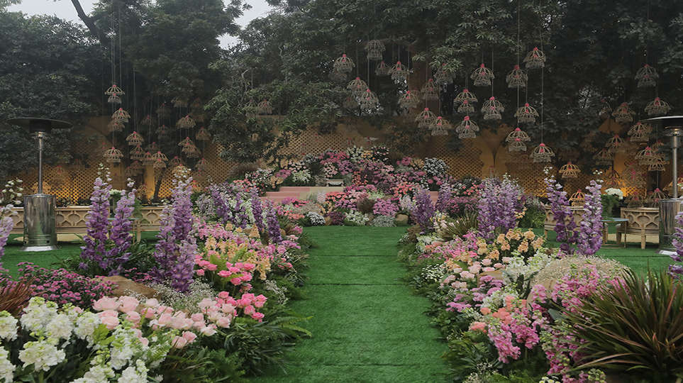 Witness the whimsy and decadence of this Delhi marriage ceremony’s floral extravaganza come alive!