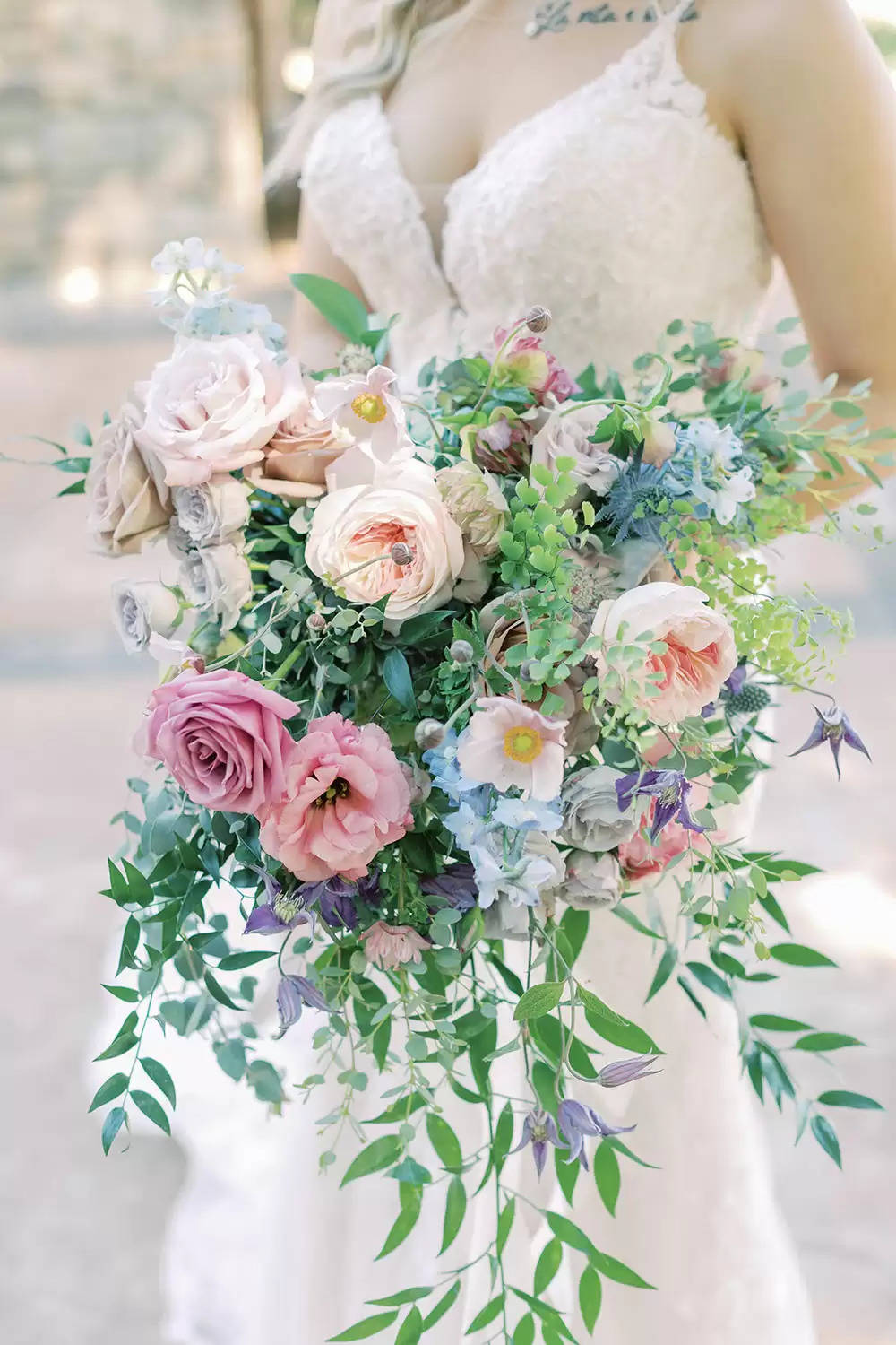 Romantic Woodland Marriage ceremony With Cloche Centerpieces & Lavender Blooms ⋆ Ruffled