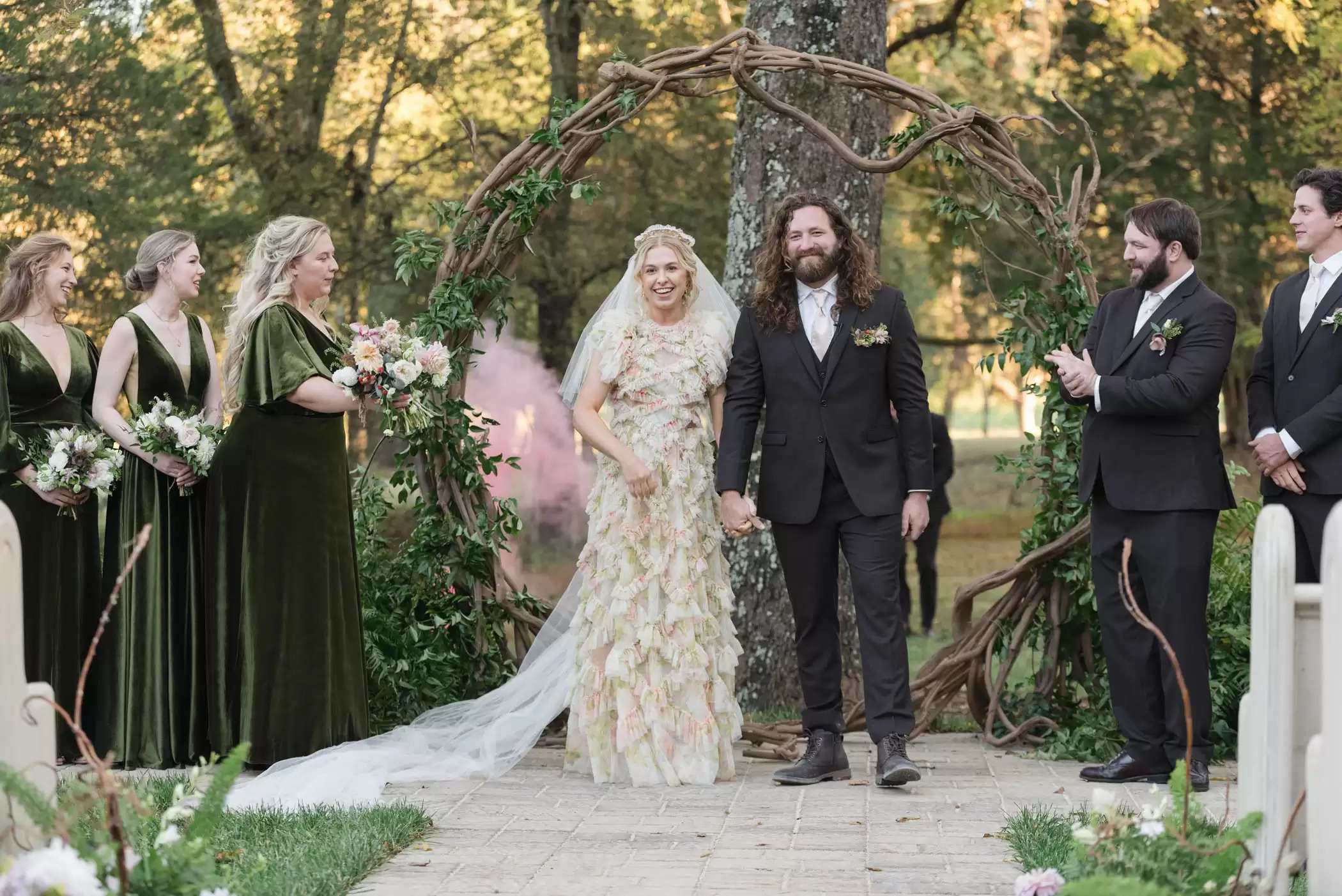 The Bride Wore A Floral Costume For This Fairytale Forest Wedding ceremony in North Georgia