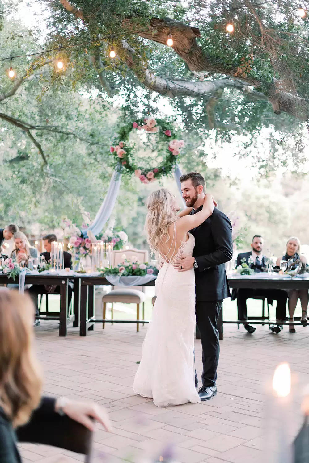 Romantic Woodland Marriage ceremony With Cloche Centerpieces & Lavender Blooms ⋆ Ruffled