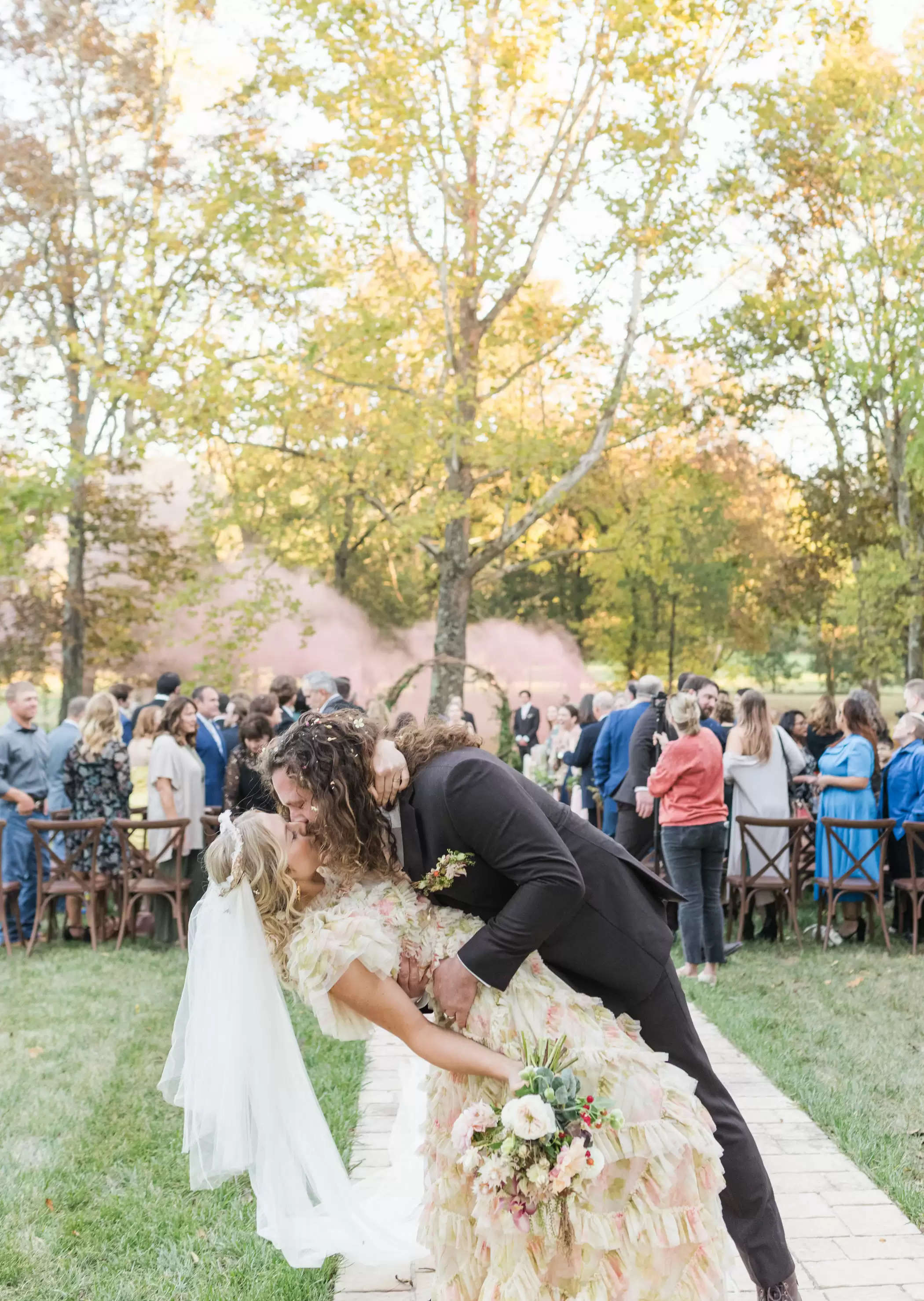 The Bride Wore A Floral Costume For This Fairytale Forest Wedding ceremony in North Georgia