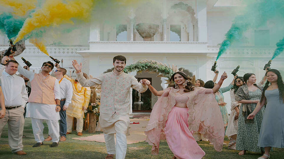 Framed in opposition to a quaint heritage palace, this wedding ceremony witnessed myriad moods of affection!